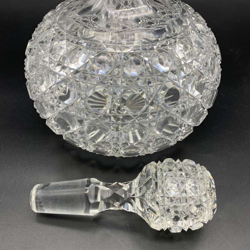 Victorian Cut-Crystal Wine/Sherry Decanter