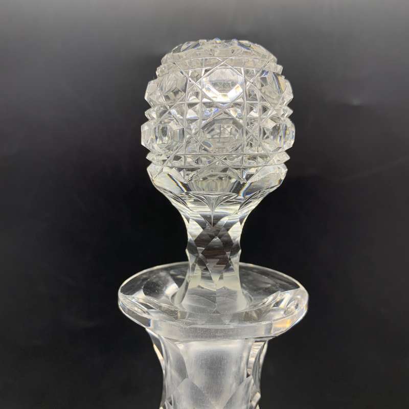 Victorian Cut-Crystal Wine/Sherry Decanter