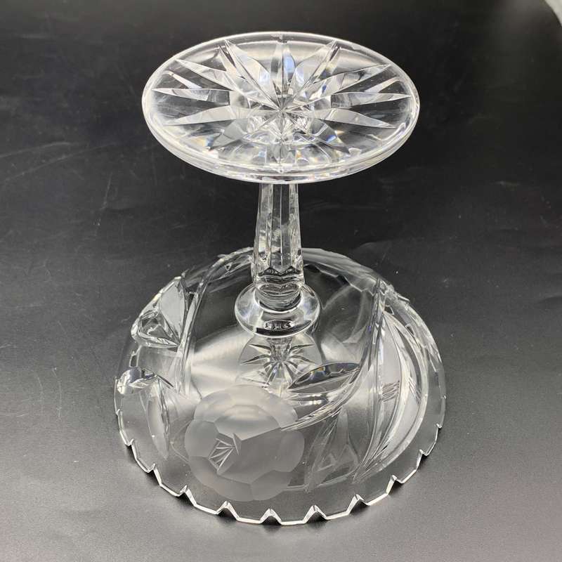 Vintage 'Rose-Cut' Crystal Sweet Stand