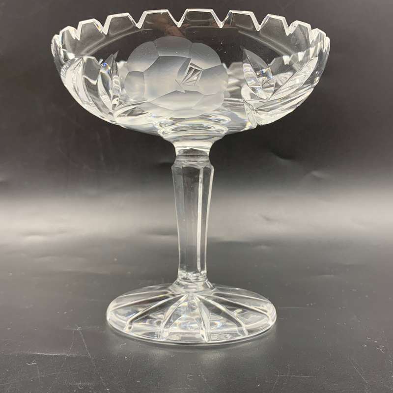 Vintage 'Rose-Cut' Crystal Sweet Stand