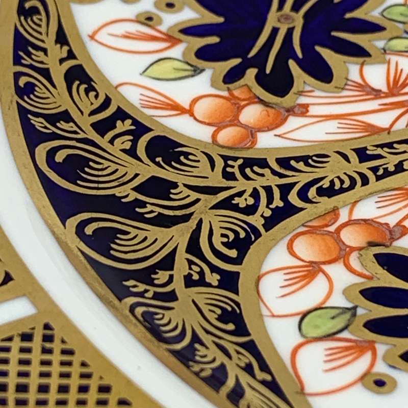 Antique Royal Crown Derby 'Old Imari' Cabinet Plate (1920)