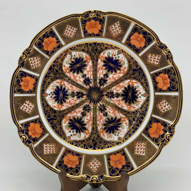 Antique Royal Crown Derby 'Old Imari' Cabinet Plate (1920)