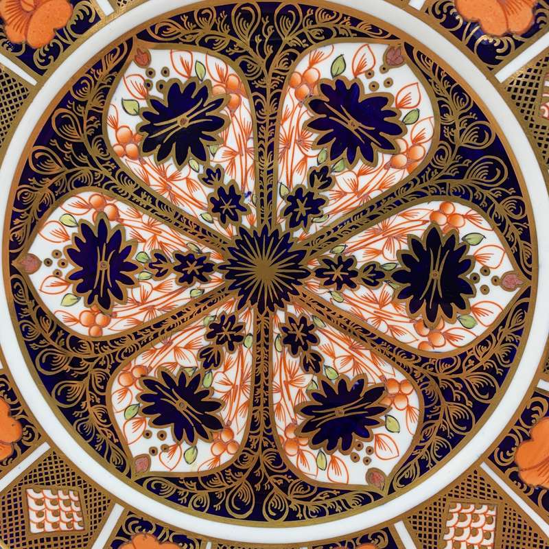 Antique Royal Crown Derby 'Old Imari' Cabinet Plate (1920)