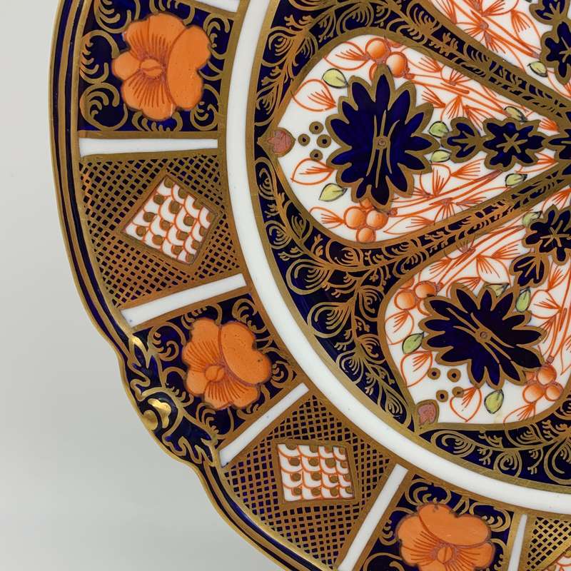Antique Royal Crown Derby 'Old Imari' Cabinet Plate (1920)