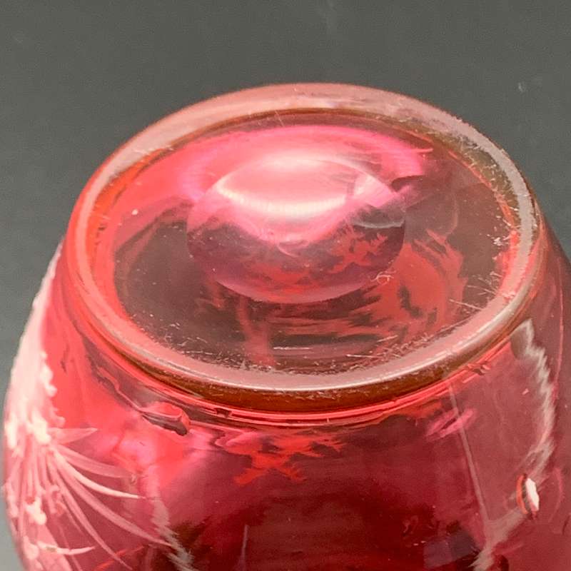 Antique 'Mary Gregory' Cranberry Glass Cream Jug