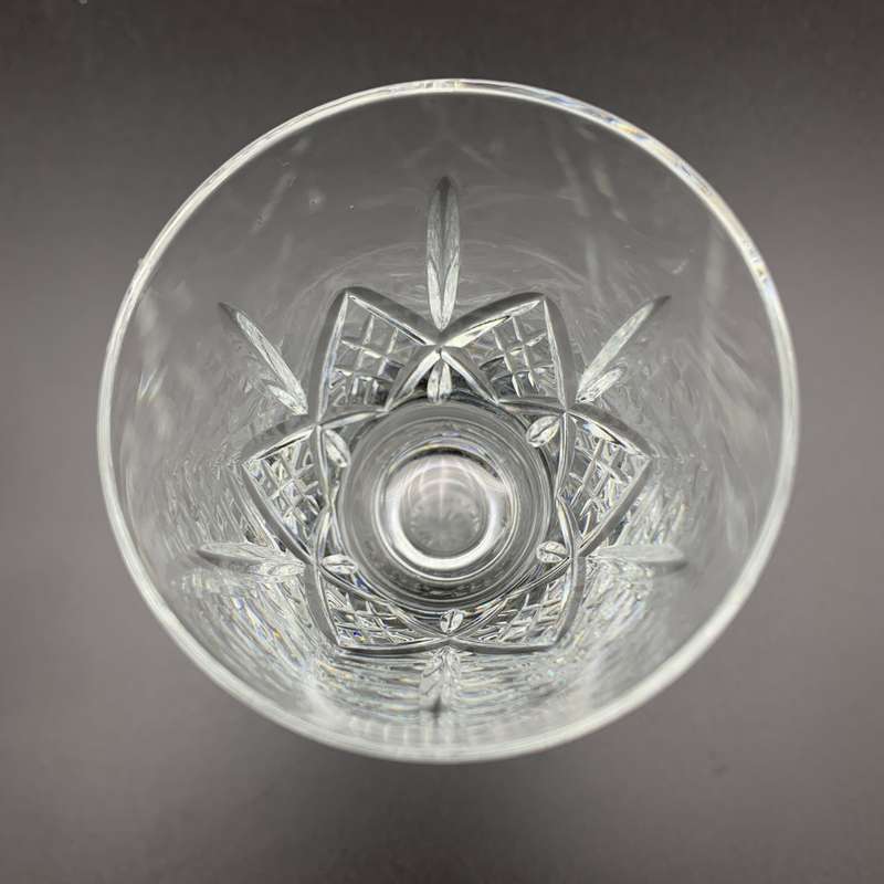 Six Vintage Cut-Crystal Sherry Glasses