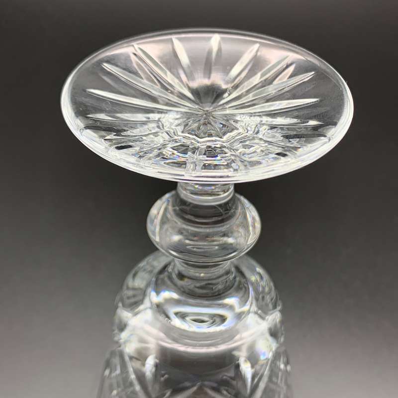 Six Vintage Cut-Crystal Sherry Glasses