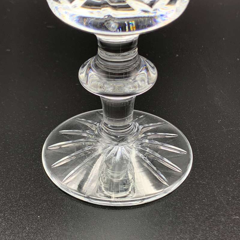 Six Vintage Cut-Crystal Sherry Glasses