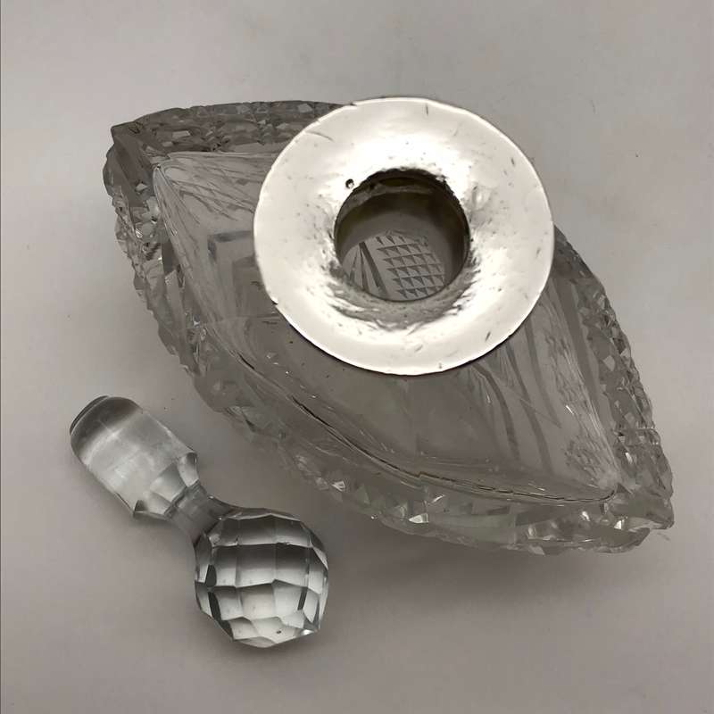 Early Elegant Silver & Crystal Scent Bottle (1929)