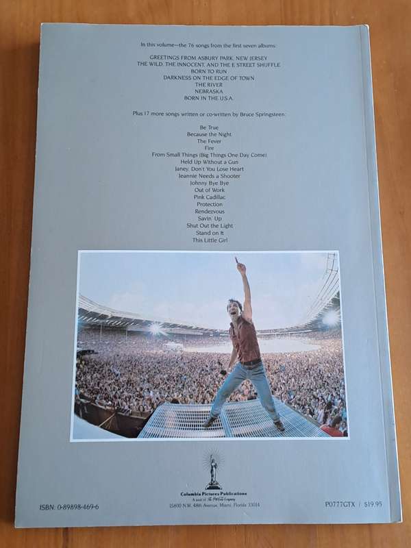 Bruce Springsteen Complete - Vintage sheet music book  - 1986 -  Guitar