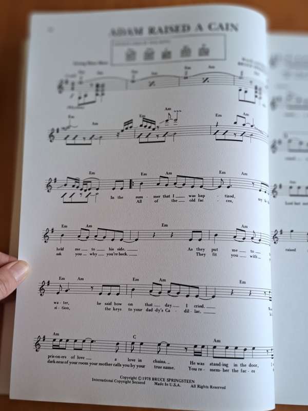 Bruce Springsteen Complete - Vintage sheet music book  - 1986 -  Guitar