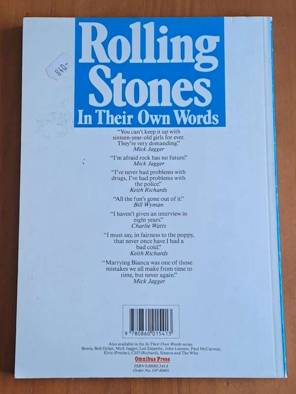 Rolling Stones in their own words  -  Compiled by David Dalton and Mick Farren - 1982