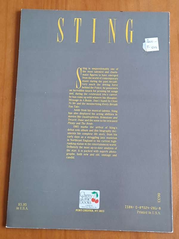 Sting -  by Steve Gett - 1985