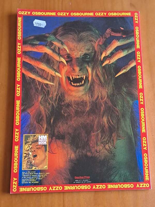 Ozzy Osbourne heavy metal photo book - 1984
