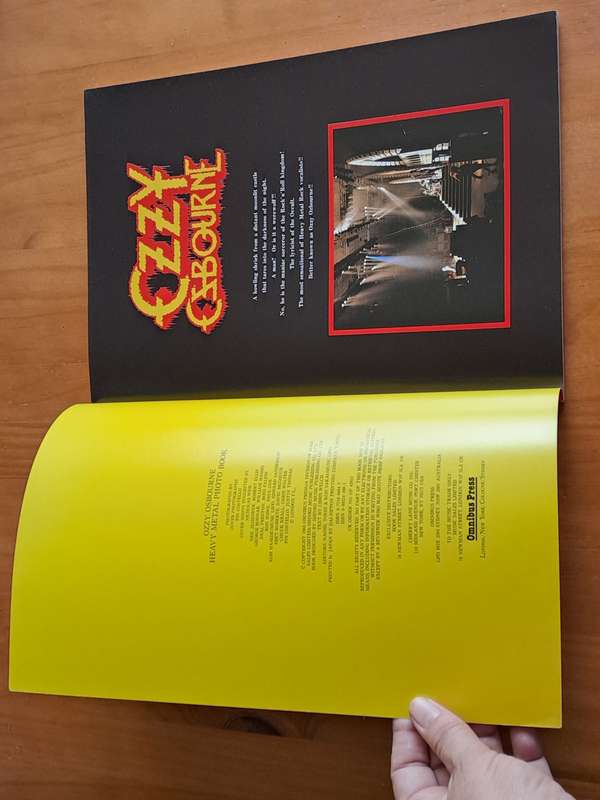 Ozzy Osbourne heavy metal photo book - 1984