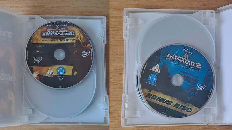 4 DVD Set :  National Treasure 1 + 2 with bonus discs