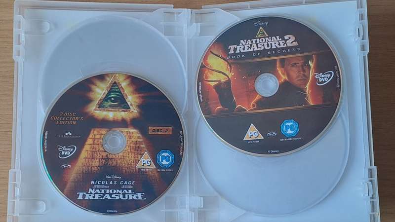 4 DVD Set :  National Treasure 1 + 2 with bonus discs
