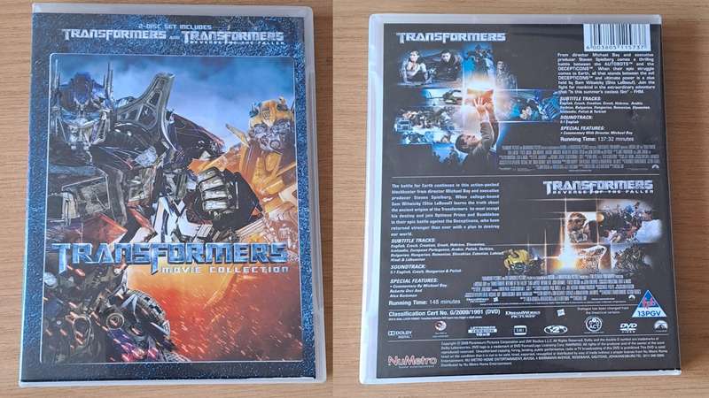 2 DVD Set : Transformers + Transformers: Revenge of the fallen