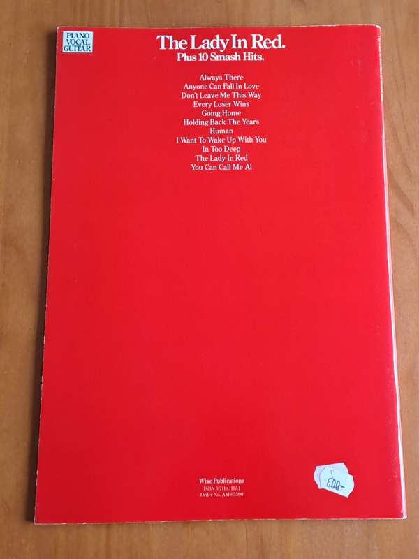 The Lady in Red -  Plus 10 Smash Hits - Compiled by Peter Evans - 1986