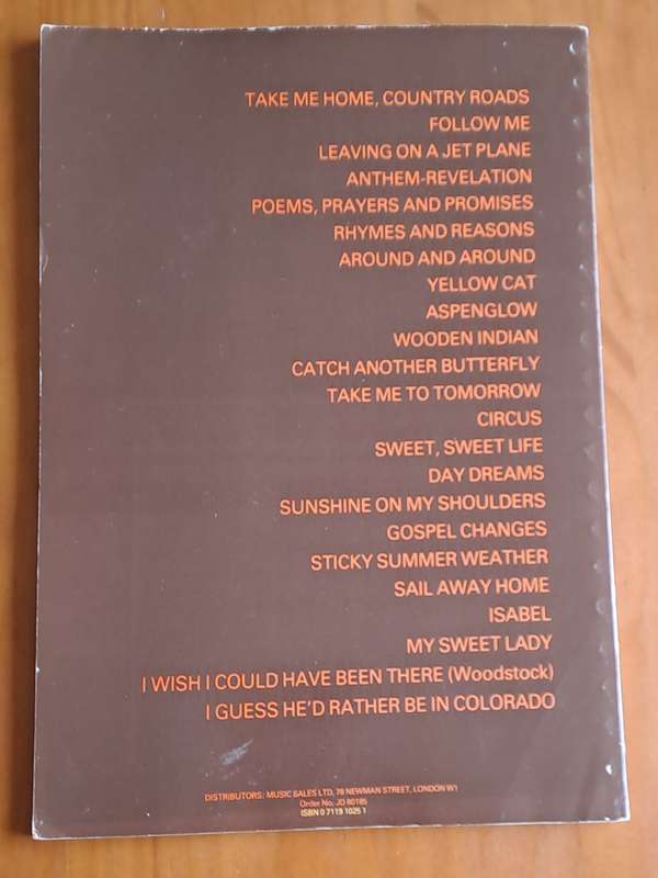 The John Denver songbook - 1971 (?)