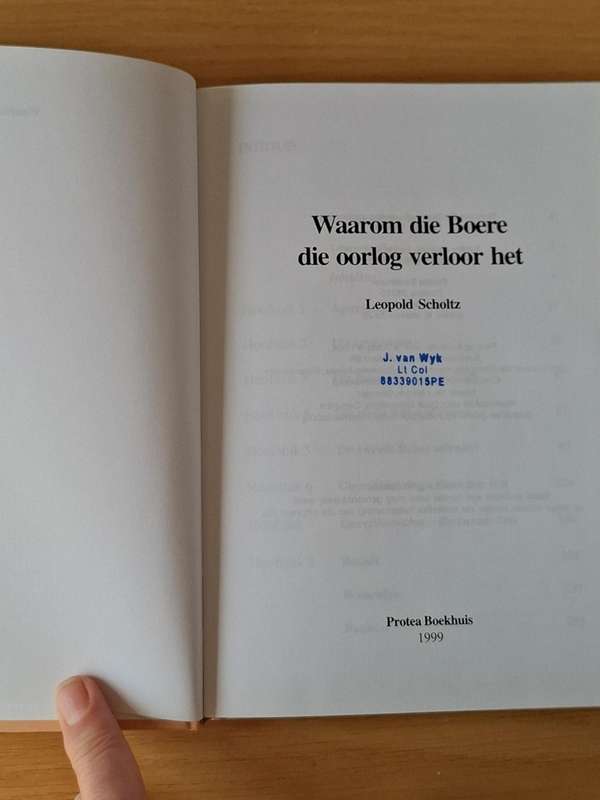 Leopold Scholtz - Waarom die boere die oorlog verloor het -  Hardcover - p260