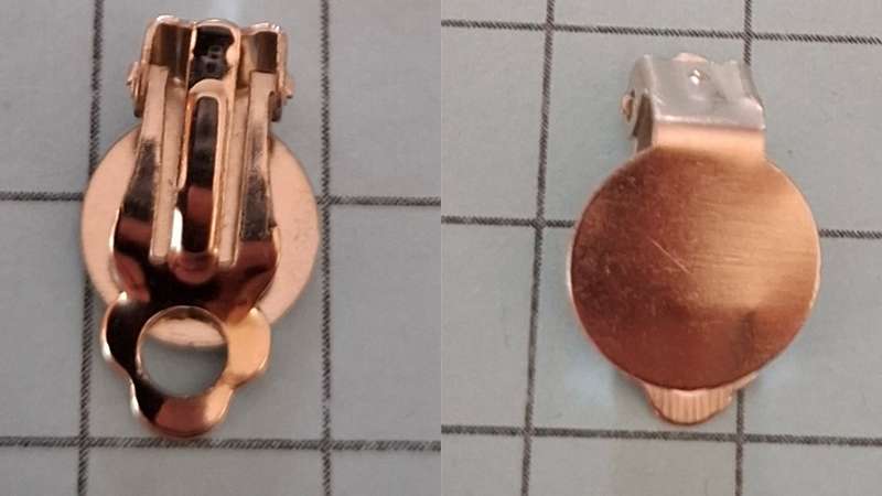 Silver tone clip on earring - 1 pair
