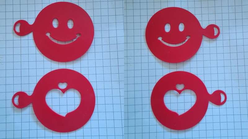 Plastic Coffee Template Stencils -  pair