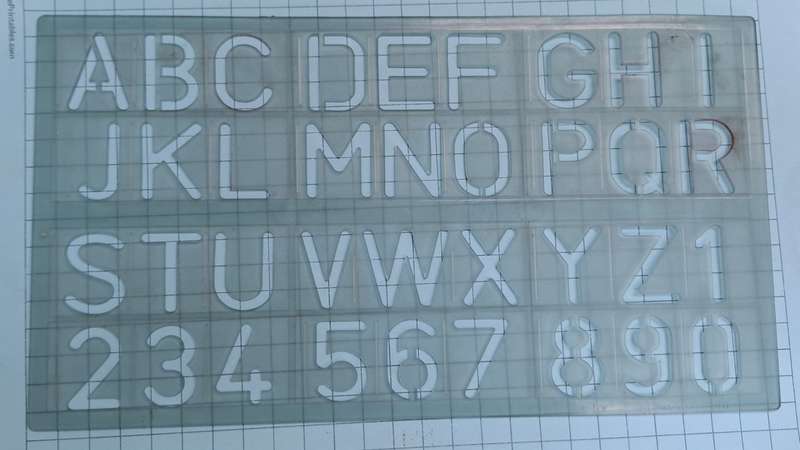 Capital letter alfa-numerical stencil - 30mm