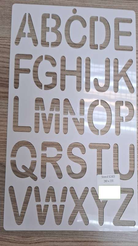 Capital letter alphabet stencil - 45mm