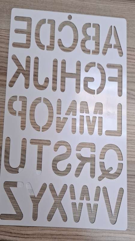 Capital letter alphabet stencil - 45mm
