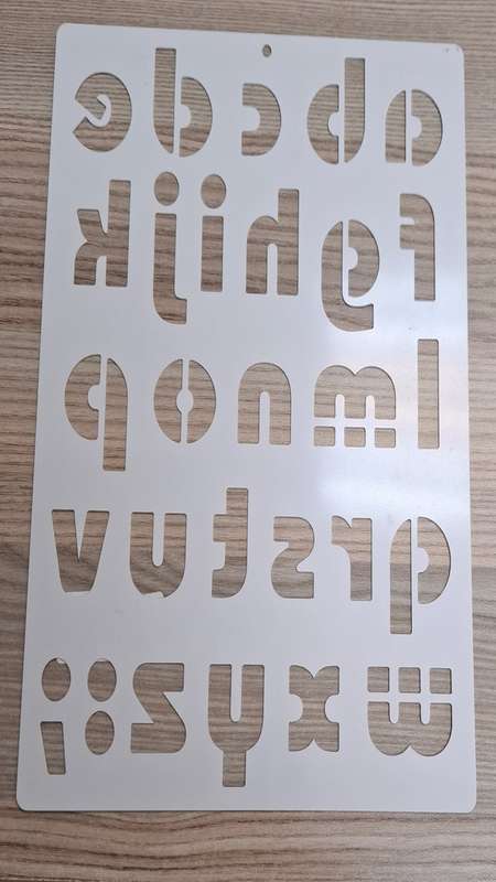 Small letter alphabet stencil - 45mm