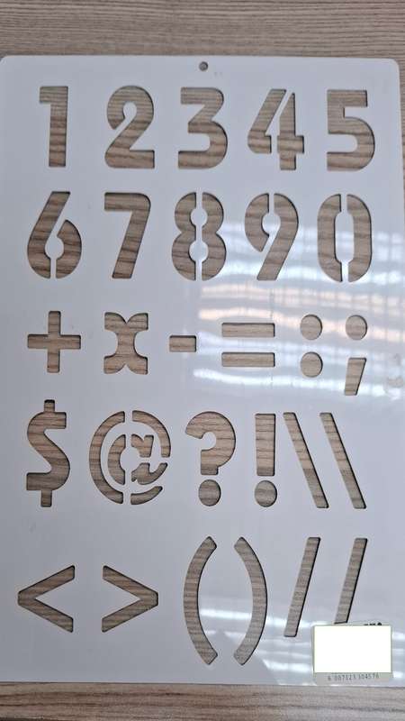 Numerical & symbol stencil