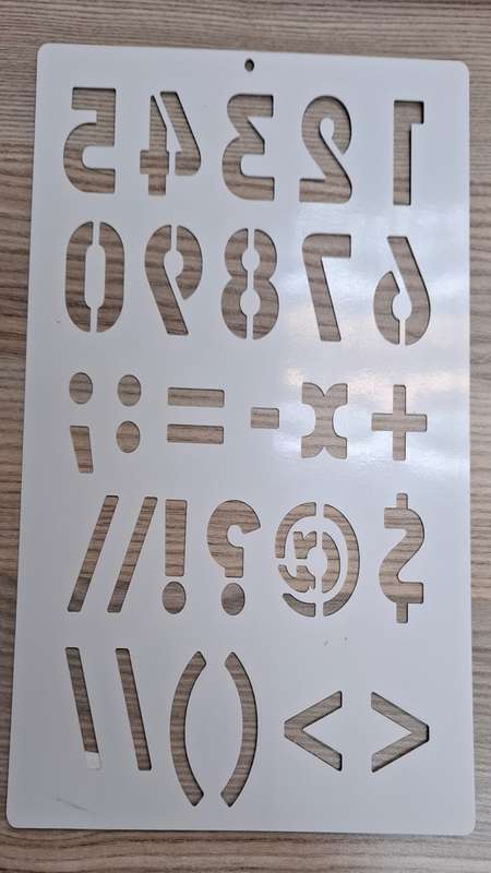 Numerical & symbol stencil