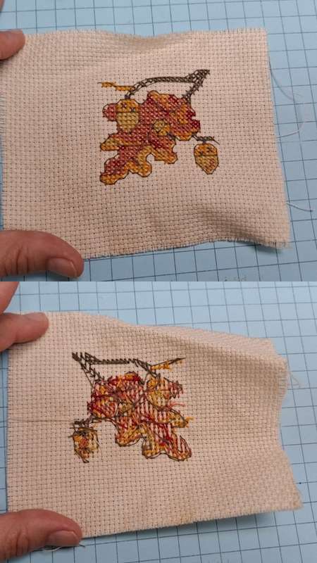 Cross Stitch -  Autumn Leaf