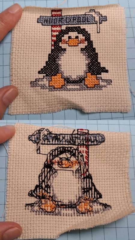 Cross Stitch -  North pole penguin
