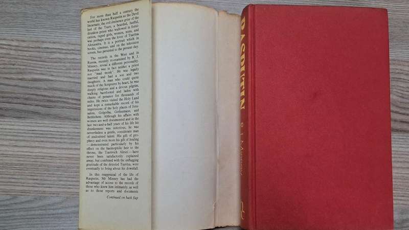 Rasputin - R.J. Minney - Hardcover + dustcover - p.256  -  As per photos