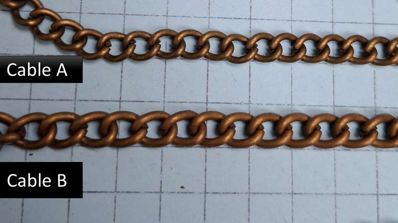 Cable A - Brass  Cable 90cm  - 4mm x 6mm -  closed loop/no clasp