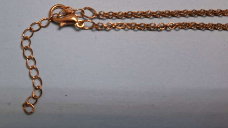 Gold Tone Necklace with clasp 22cm  drop lenght - 2mm x 1mm