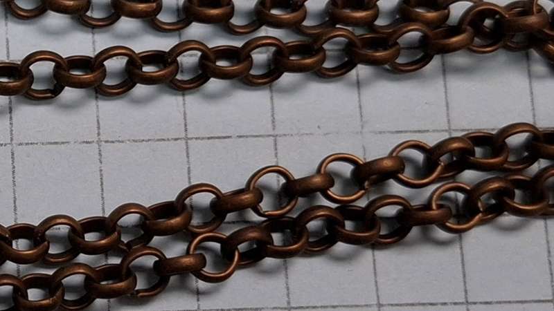 Brass  Cable 85cm  - 5mm x 2mm -  closed loop/no clasp