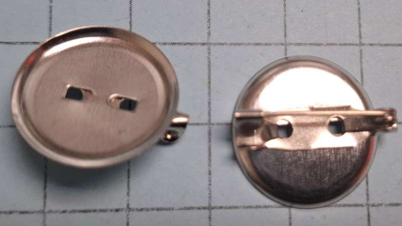 Brooch Base Blanks Trays Backs - 20mm -  each