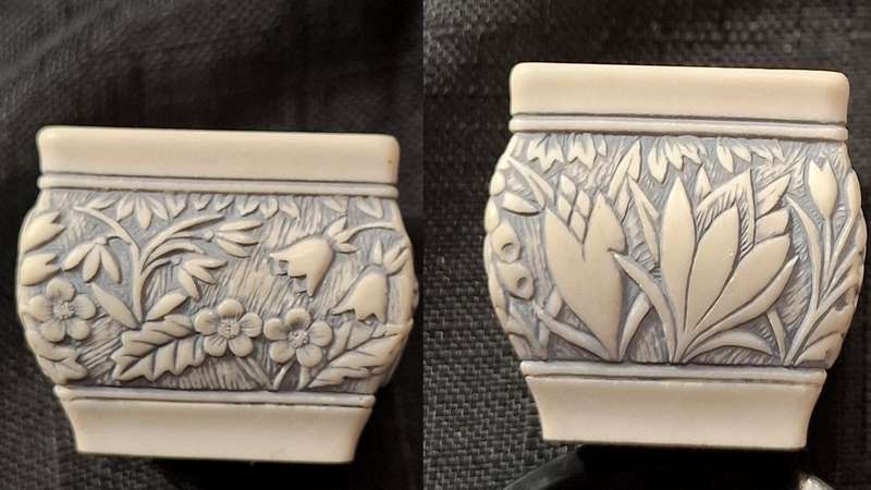 Miniature ceramic trinket box with lid