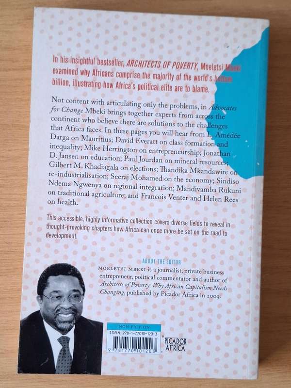 Edited and Autographed by Moeletsi Mbeki - Advocates for change: How to overcome Africa's challenges