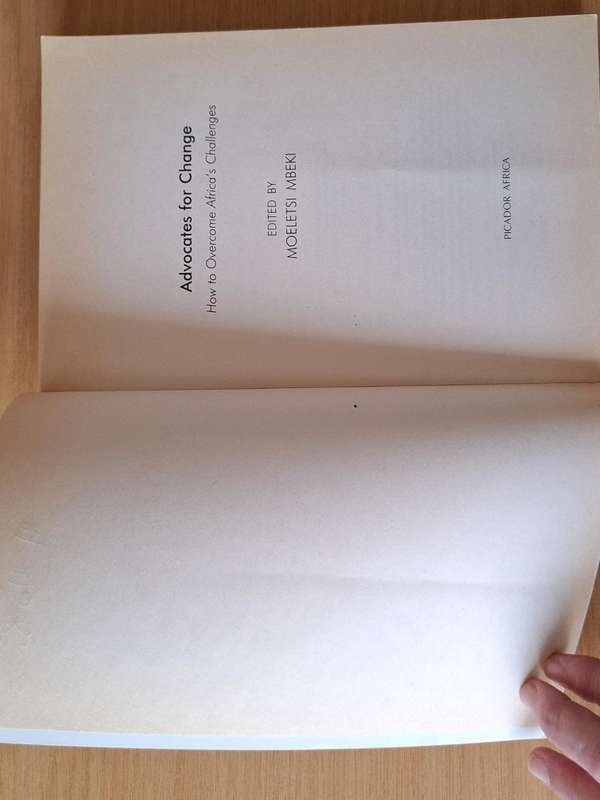 Edited and Autographed by Moeletsi Mbeki - Advocates for change: How to overcome Africa's challenges