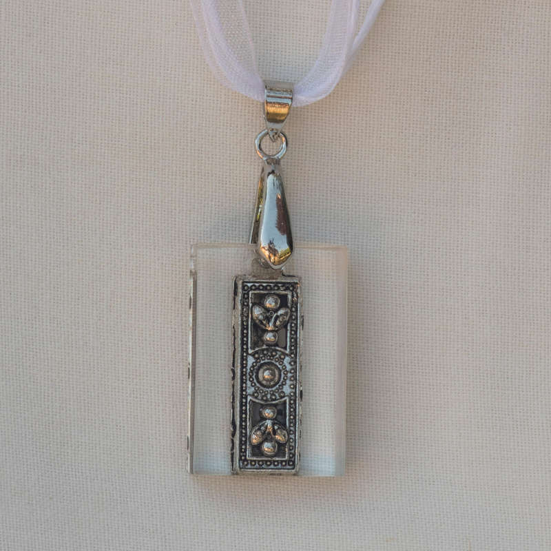 Drakara Frequency Healing Jewelry: Free collection - Silver pattern bar