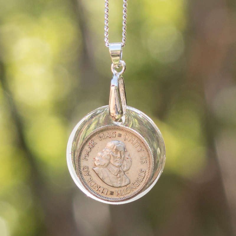 Drakara Frequency Healing Jewelry: 1964 10c SA coin