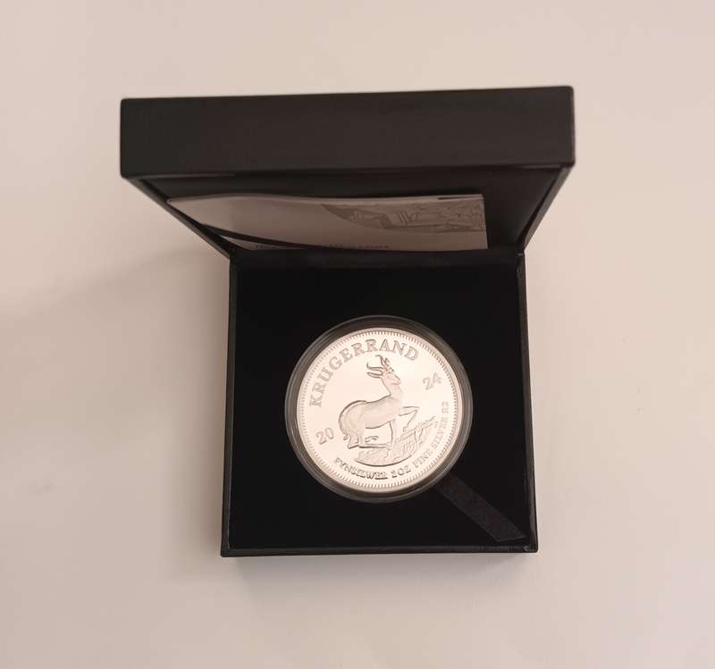 2024 2OZ PROOF SILVER KRUGERRAND COIN [COA] [BOX]