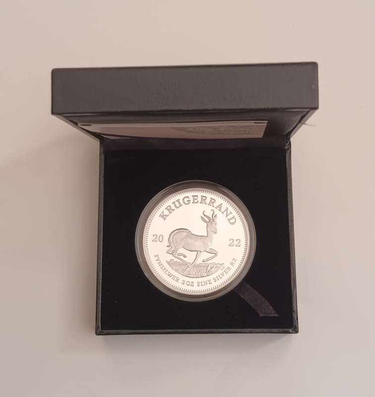 2022 2OZ PROOF SILVER KRUGERRAND COIN [COA] [BOX]