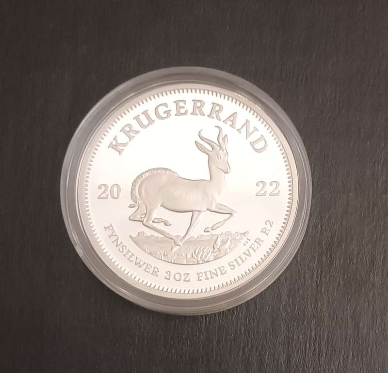 2022 2OZ PROOF SILVER KRUGERRAND COIN [COA] [BOX]