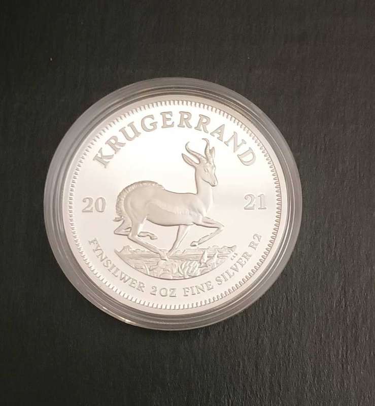 2021 2OZ PROOF SILVER KRUGERRAND [COA] [ BOX]