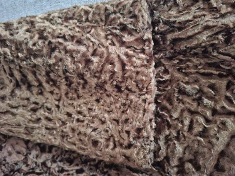 Vintage Karakul ladies coat - caramel with a warm gold hue and fur collar - superb condition